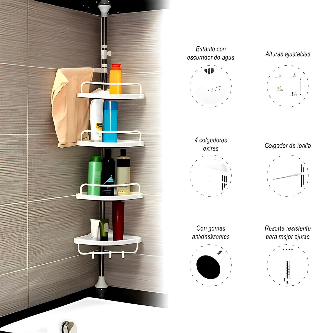 Repisa Multicorner Shelf 🚿🛁
