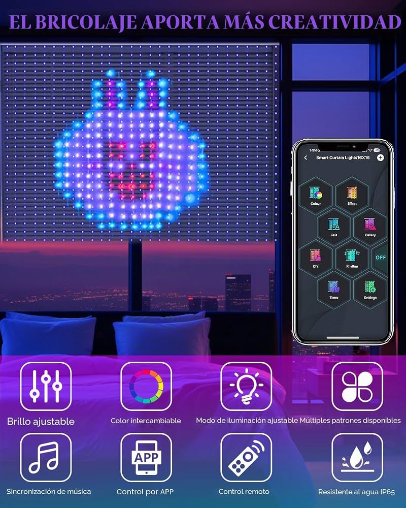 SMARTGLOW™ – Cortina LED Inteligente