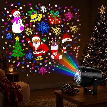 Naviluz™ – Proyector LED Navideño con 12 Diseños Mágicos