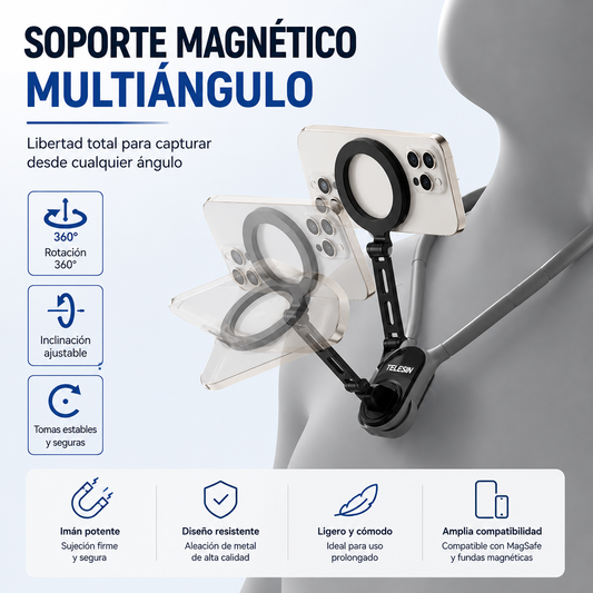 SOPORTE MAGNÉTICO MULTIÁNGULO DE CUELLO