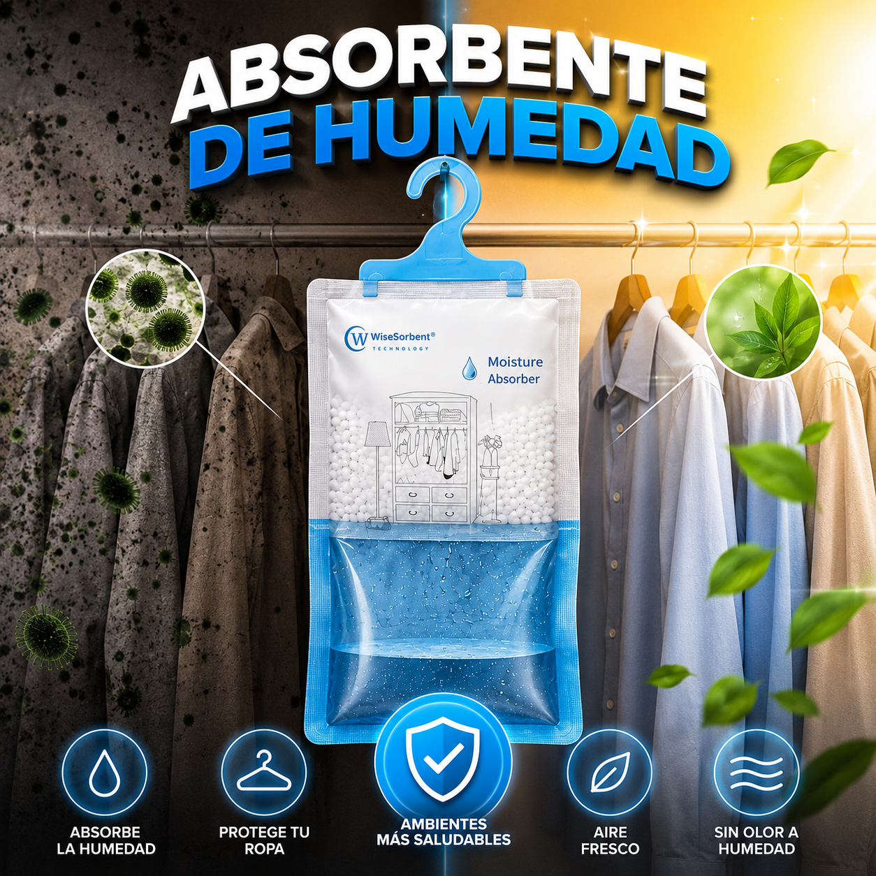 HydroShield™ - Absorbente Inteligente de Humedad