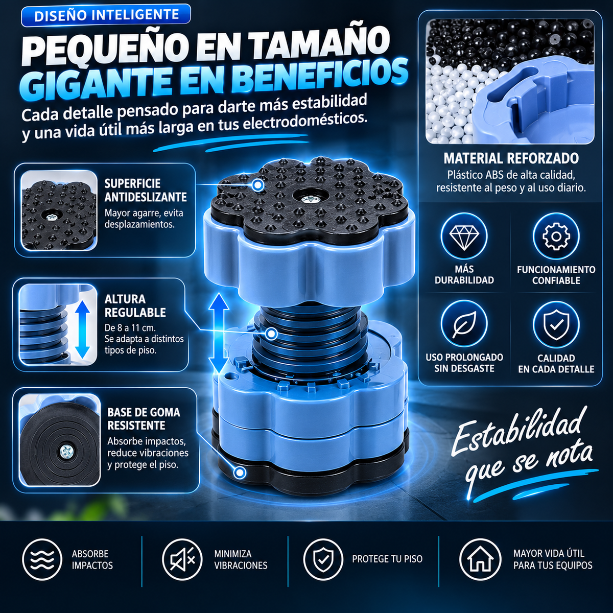 ELEVAX™ — Bases Elevadoras Ajustables para Electrodomésticos