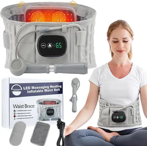 Alivium Pro™ Cinturón Térmico Lumbar y Ciática con Masaje 2 en 1.
