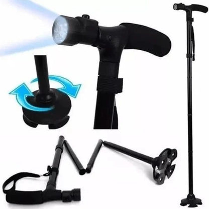 Bastón Plegable con Luz Led - Paso Seguro