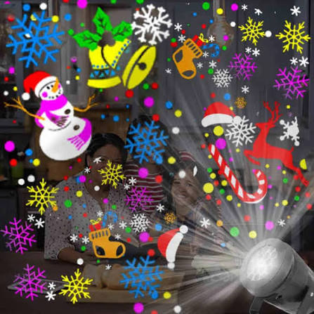 Naviluz™ – Proyector LED Navideño con 12 Diseños Mágicos