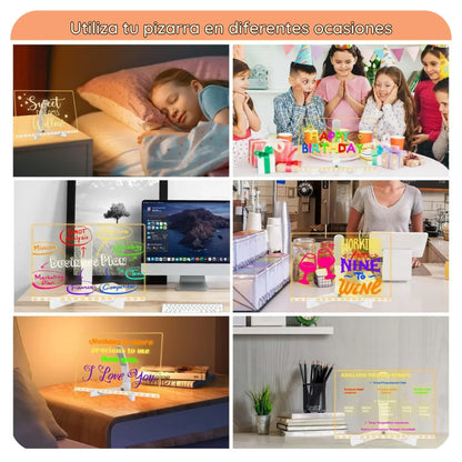 👨‍👩‍👧‍👦 El mejor Regalo Educativo🎁  — Pizarra LED Acrílica 🚀(Últimas Unidades)